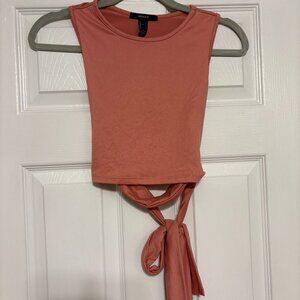 Pink wrap tank top